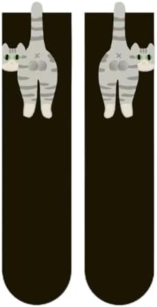 2 pares de meias fofas de algodão macio com tema animal para mulh...