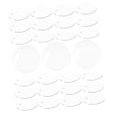 FUNOMOCYA 30pcs Acrylic Drink Markers Reusable Tiny Cup Identifiers for Parties Round Shape Wine Glass Labels Tags for Weddings and Gatherings Party Accessory