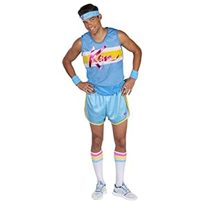 Rubies Disfraz Ken deportista para hombre, camiseta, pantalones, calzetines, muñequeras y banda para la cabeza. Oficial Mattel, para Navidad, Carnaval, Halloween, Despedidas de soltero, cumpleaños