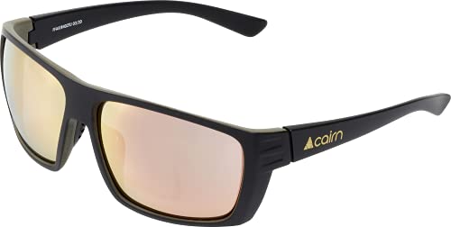 Cairn Mixte Fakir Lunettes de Soleil, Noir Mat et doré, L