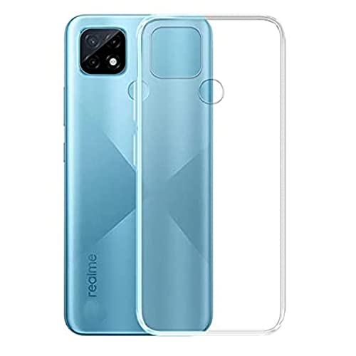 Image of Case Creation New Realme C19 Premium Imported 0.3mm Crystal Clear Totu Silicone Transparent Flexible Soft Corner Protection with TPU Slim Back Case Color Cover for Oppo Realme C19