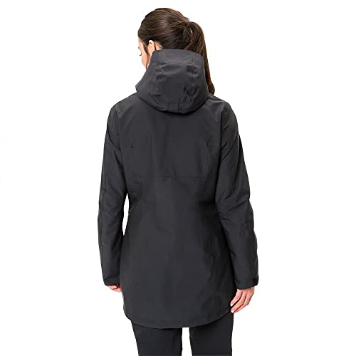 VAUDE Idris III 3-in-1 Parka Damen – Damen-Winterjacke wasserdicht, winddicht & atmungsaktiv mit Eco-Finish, Damen-Doppeljacke mit wärmender Hybrid-Innenjacke – in Schwarz, Größe: 40