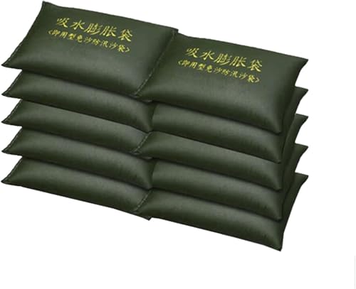 Juego de bolsas de barrera de agua autoabsorbente para control de inundaciones y protección contra incendios de emergencia