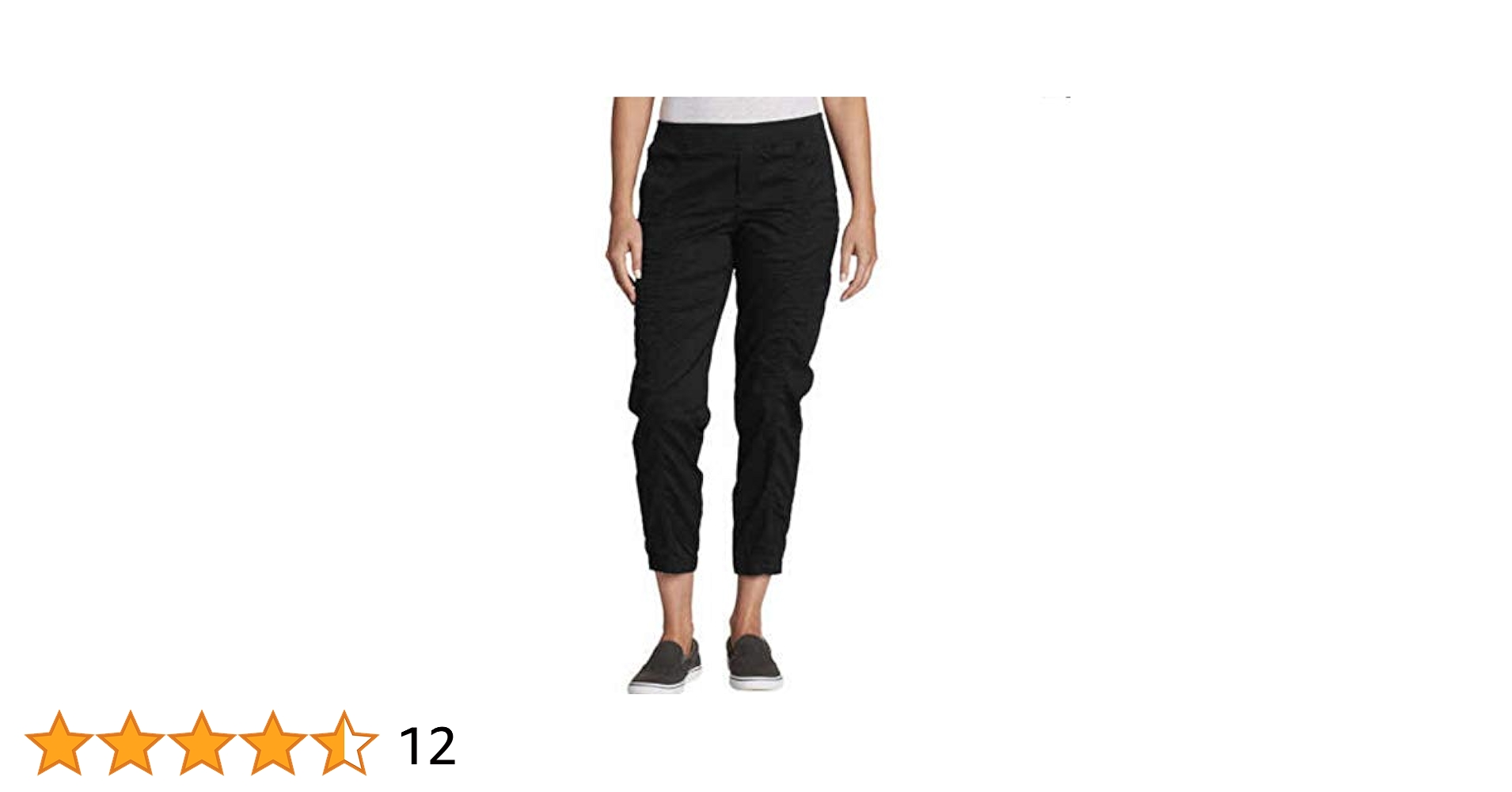 Eddie Bauer Women's Laid Back Twill Jogger Pants, Black, 4