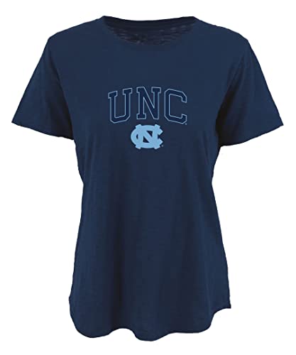 boxercraft Women's University of North Carolina Tar Heels Cut It Out Tee, Navy, XL