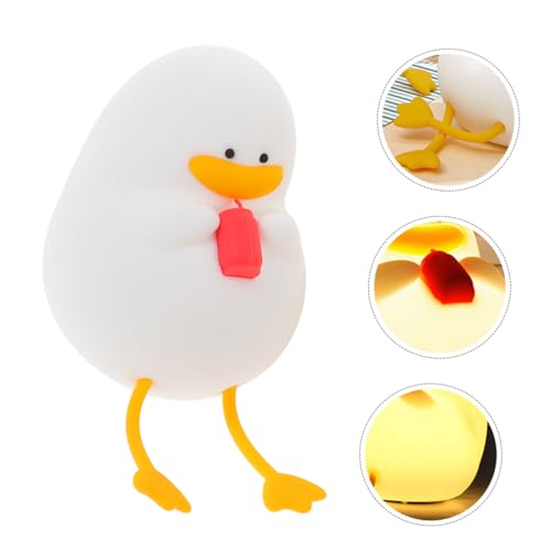 Lámpara de mesa de noche de silicona en forma de pato recargable miniatura 7
