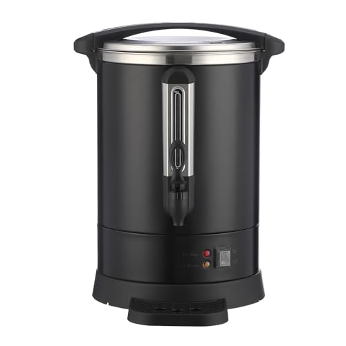 Image of 100-Cup (14L) Commercial Coffee Urn - Stainless Steel Electric Hot Beverage Dispenser with Fast Brew & Double-Wall Insulation, Easy to Clean for Large Events, Catering, Churches, and Gatherings