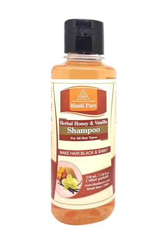 Image of Khadi Herbal Shampoo With Honey and Vanilla, 210g