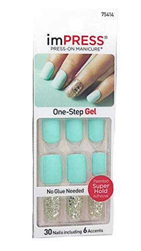 Kiss imPress Press-On Matte Short Length Gel Nails 75414 Flash Mob