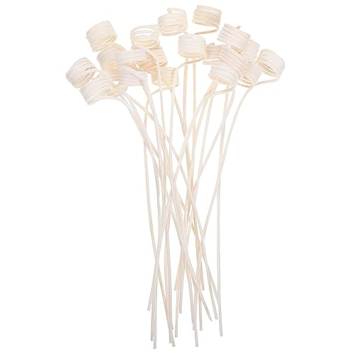 BESTYASH Varillas Difusoras De Ratán Curvadas 20 Piezas, Palitos Aromáticos Reemplazables para Aceites Esenciales, Difusor De Ambiente Sin Fuego para Hogar, Salón, Oficina y Dormitorio