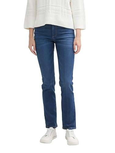 TOM TAILOR 1042729 Vaqueros Rectos Kate, 10281 Mid Stone Wash Denim-Juego de Ropa de baño, 34 W/32 L para Mujer