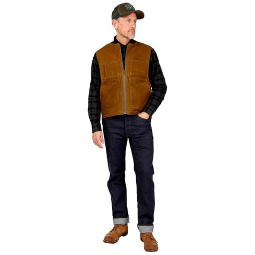 Filson Men's Tin Cloth Insulated Work Vest - Dark Tan3