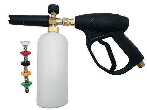 Autowaschpistole 3000 PSI Schaumwaschpistole Hochdruckreiniger Jet Wash 0,64 cm Schnellspanner verstellbare Schneeschaumlanze Schaumkanone
