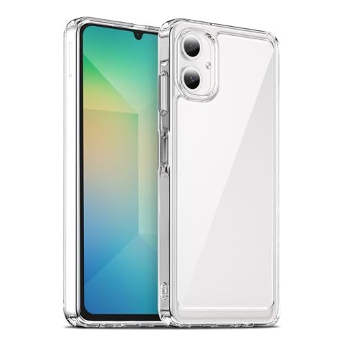 Image of Case for Samsung Galaxy A06, Military Grade Drop Protection Phone Case, Yellowing Resistant, Anti-Scratch Hard PC Back, Shockproof Hard Ultra-Thin Protective Cover, Clear