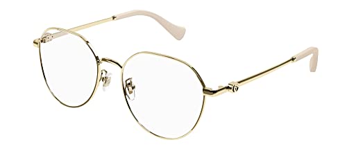 Lista de Gucci Guilty Dama , tabla con los diez mejores. 41 Gucci GG1145O Gold 50/16/135 mujer Marco para anteojos, Oro, 50/16/135 US
