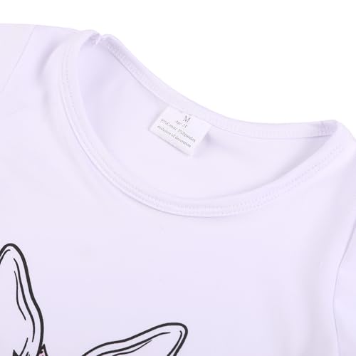 Image of Easter Toddler Girls T-Shirts Bunny Short Sleeve Shirts Kids T Shirts Cotton Girls Summer Tops T-Shirts 3-8Y