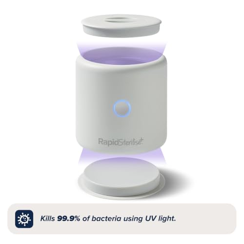 Nuby RapidSterilise+ UV Baby Bottle Steriliser, Portable, No Water, White - Image 5