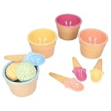 Photo Gallery mambocat set di 4 ciotole per gelato per bambini, con cucchiaio, colore giallo, rosa, blu, tazze colorate e cucchiaini per waffel, in plastica, pirottini per sabbiera Photo Gallery mambocat set di 4 ciotole per gelato per bambini, con cucchiaio, colore giallo, rosa, blu, tazze colorate e cucchiaini per waffel, in plastica, pirottini per sabbiera