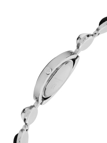 Image of French Connection Sunray Black Round Dial with Steel with Black and White Stone Alloy Strap Watch - for Womens FCD1BSM