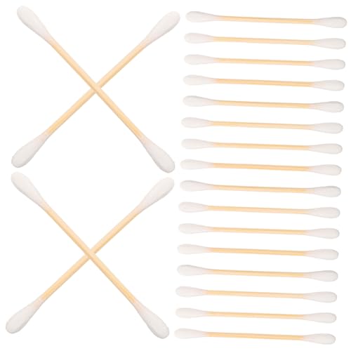 Healeved 200pcs Double-ended Cotton Swabs Ideal for Beauty Makeup Nail Cleaning Baby Care