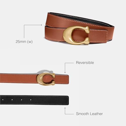Coach 25mm Sculpted C Reversible Belt3