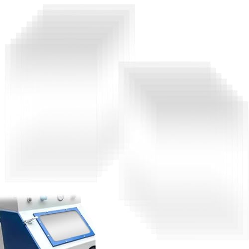 Fegtrtyoa Film de Sablage Miroir Clair 16 Pièces, Film Protecteur en Polyester pour Cabine de Sablage avec Adhésif Double Face.