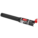 Ezweiji Visual Fault Locator, 50mW 50KM Fiber Optic Light Fiber Laser Test red Light Pen,2.5mm FC/ST/SC/LC/Universal Connector,for Fiber Network Cable Test（Free Batteries）