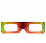 GloFX Paper Cardboard Diffraction Glasses - Geometric Rainbow Firework Party Glasses Rave Glasses - 1 Pack