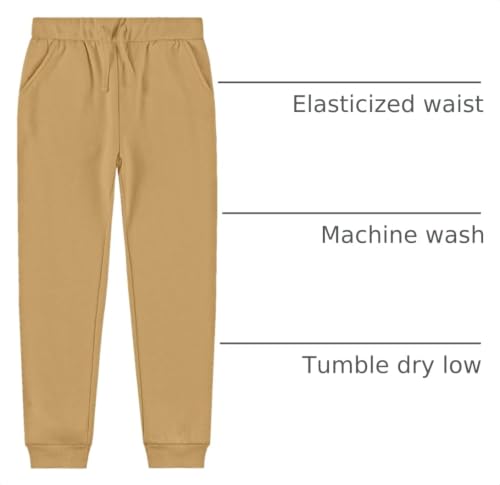 Image of Kid Nation Kids Unisex Soft Brushed Fleece Casual Pull On Jogger Sweatpants with Pockets for Boys or Girls