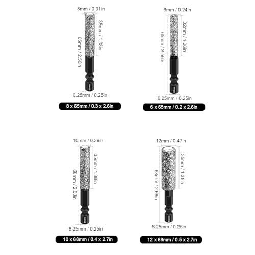 Kit de sierras de corona Fafeicy con cera de enfriamiento miniatura 6