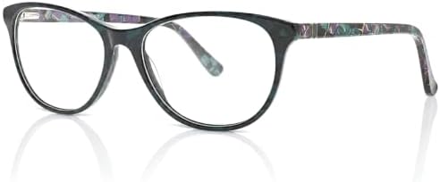 DEA Women's Plastic Eyeglass Frames, Rectangular & Square Optical Eyewear, Extended Fit Fashion Frames for Everyday Wear
