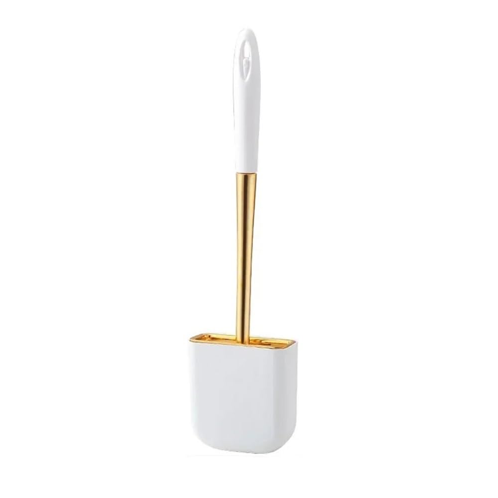 Brosse de toilette pour accessoires de salle de bain WC avec support blanc