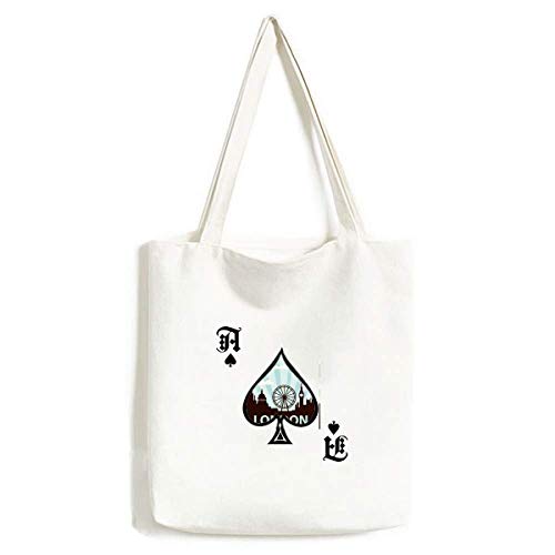 Sac à main lavable grand cabas de plage motif souvenir UK