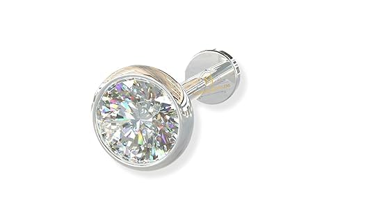 Image of SJ SHUBHAM JEWELLERS 92.5-925 Sterling Silver Round Shape White Cubic Zirconia Prong /Cup Setting Nose Pin Stud for Women Girls Size 2MM 3MM Size Pure Silver