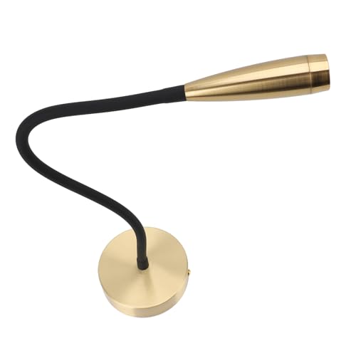 ERYUE Lámpara de Montaje en Pared con Cuello de Cisne, Luz Lectura Salida 200 Lm, bajo Consumo, para Dormitorio, Aluminio