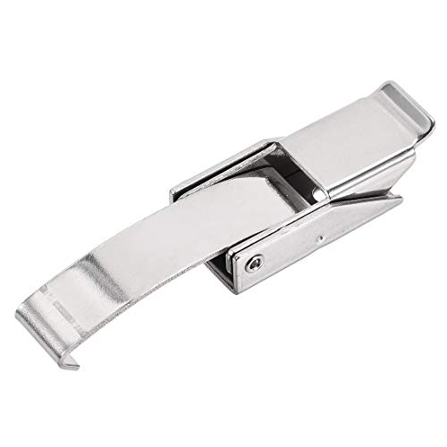 Image of uxcell 3.39-inch SUS304 Stainless Steel Draw Toggle Latch with Spring-Steel Hook