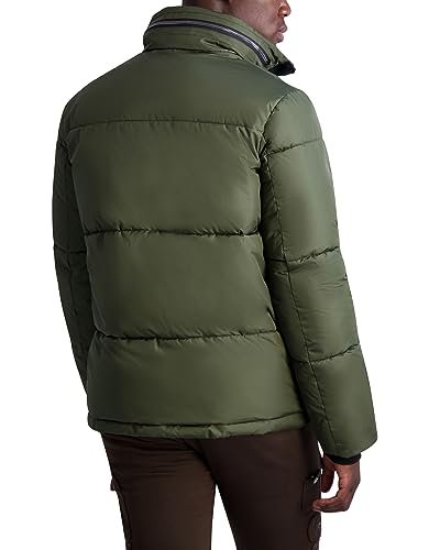 Image of KARL LAGERFELD Men's Quilted Zip Out Hood Puffer Jacket
