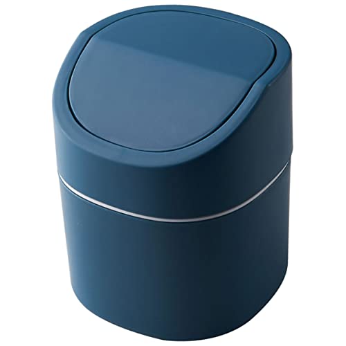 Mini caneca de basura con tapa compacta para escritorio