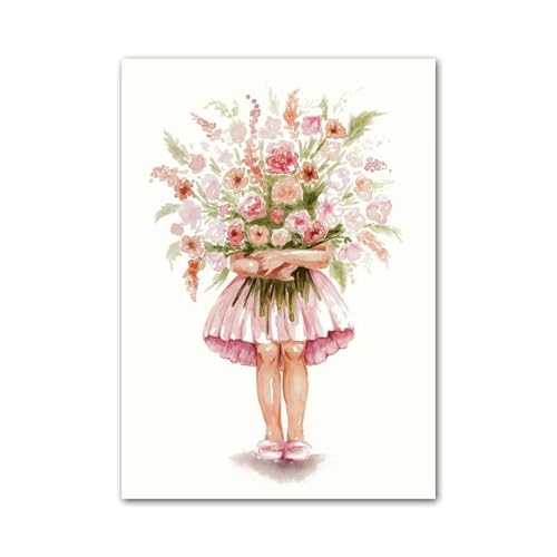 Impression sur toile aquarelle avec château féerique pour deco murale de chambre