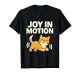 Joy in Motion Cute Cat Happy Pet Lover Design T-Shirt