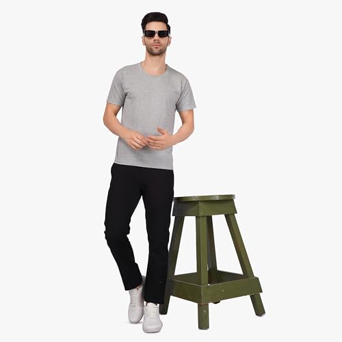 Image of Men's Regular Fit Linen Trousers | Slim Fit Lightweight Casual Pants | Stylish Dress Pants for Office or Travel | Premium Luxury Linen Trouser Pant with Breathable Comfort