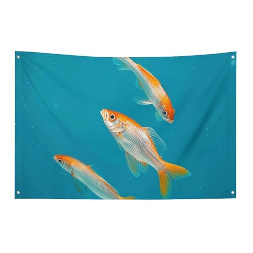 Drapeaux de jardin de printemps motif poisson pour animer votre cour lors des festivals