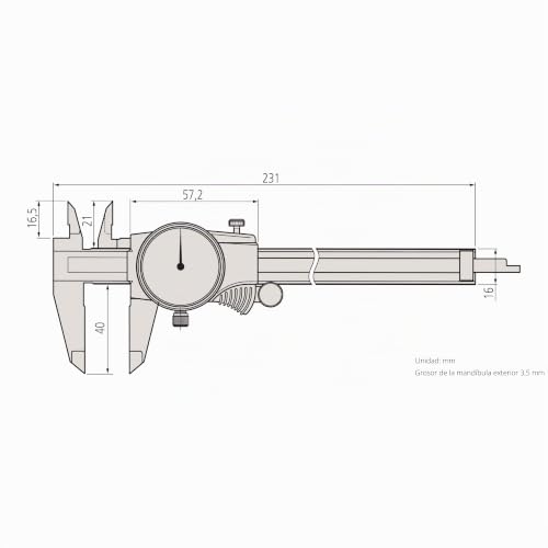 Mitutoyo 505 calibre profesional con precisión de 0,03 mm y construcción robusta 3