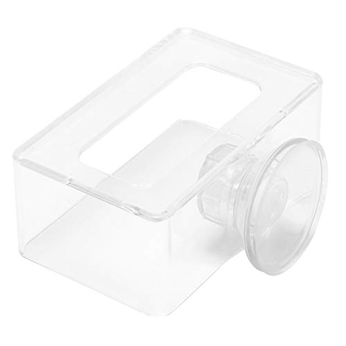 Acrylic Fish Feeder Easy Install Aquarium Feeding with Suction Cup Aquarium Fish Feeder (Small)