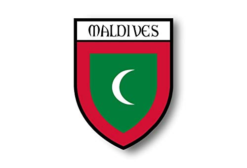 Akachafactory Autocollant Sticker Voiture Moto Blason Ville Drapeau Maldives malais