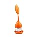 Produktbild Niedliches Tee-Ei aus Silikon (BPA-frei) und einer Edelstahl-Kugel für losen Tee Tee-Infuser in Blatt-Form in Orange