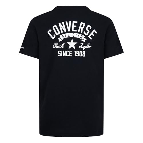 T-shirt Converse enfant noir à manches courtes pour look junior quotidien