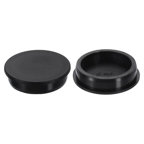 Image of uxcell 2Pcs Silicone Hole Plug, Waterproof Round Rubber Stoppers Bottle Seal Plugs Tube Pipe End Caps for 67mm /2.64 inch Hole for Bathtub Bottle, Black