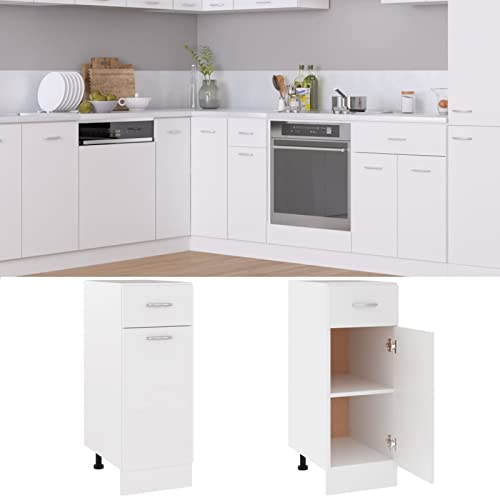 Cinyiqo Armario Inferior cajón Cocina Madera contrachapada 30x46x81,5cm, Mueble Cocina, Armario Despensero Cocina, Alacenas Y Vitrinas, Alacena De Cocina, Cocina Muebles, Armarios Baños - 801204