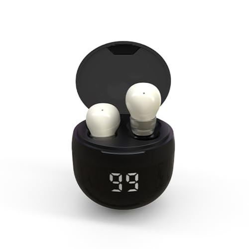 MSHUKCOE SK18 Ultra Small in-Ear Headset Wireless Invisible Smallest Bluetooth Earbuds for Sleep Comfortable with Mic and Fitable for All Type Ears Stereo Sound Earphones IPX5 Waterproof(Khaki)